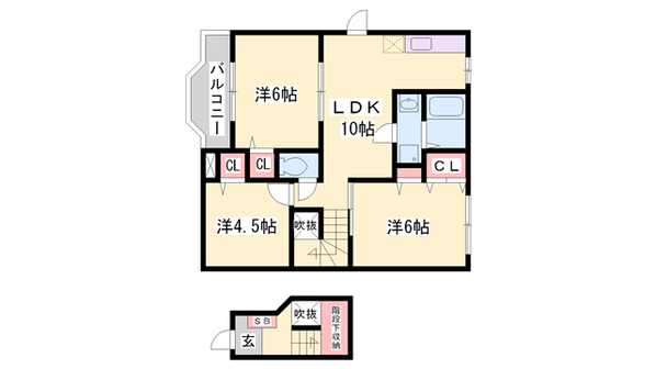 フリーデンAの物件間取画像